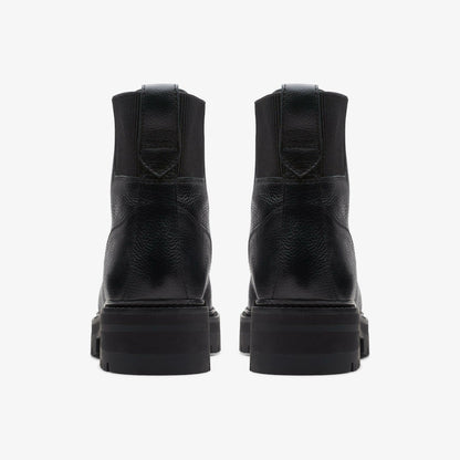Orianna Mid Black Warmlined Leather - Clarks Women