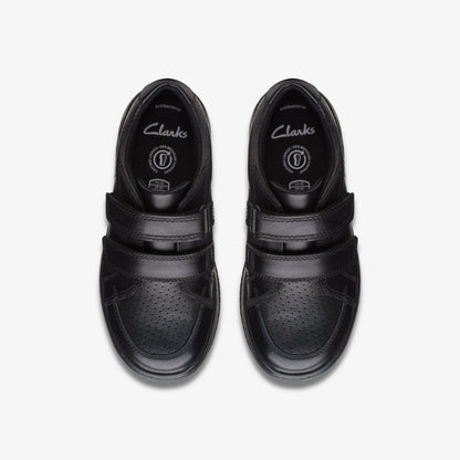 Fawn Strap Kid Black Leather - Clarks Kids