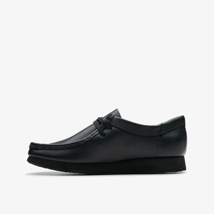 Wallabee Older Black Leather - Clarks Kids