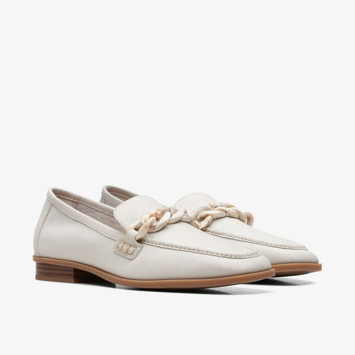 Sarafyna Iris Loafer White Leather - Clarks Women