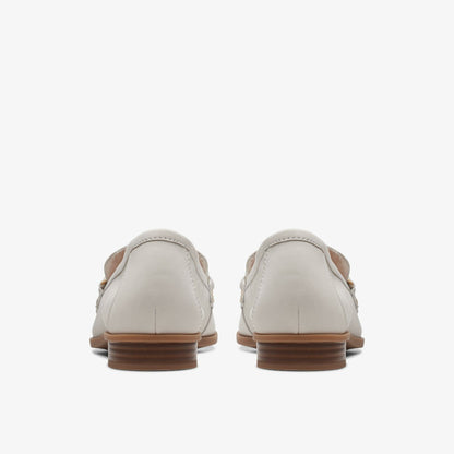 Sarafyna Iris Loafer White Leather - Clarks Women