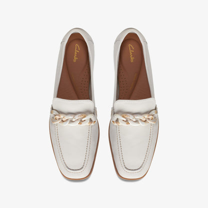 Sarafyna Iris Loafer White Leather - Clarks Women