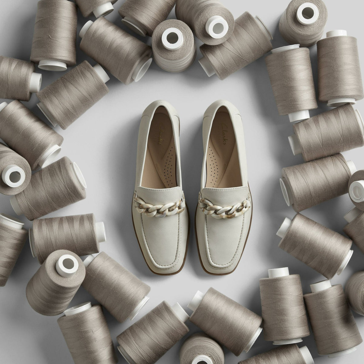 Sarafyna Iris Loafer White Leather - Clarks Women