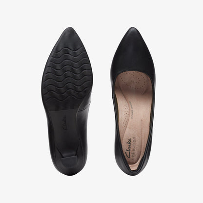 Kataleyna Gem Black Leather - Clarks Women