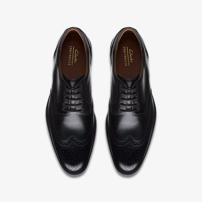 Craft Arlo Limit Brogue Black Leather - Clarks Men