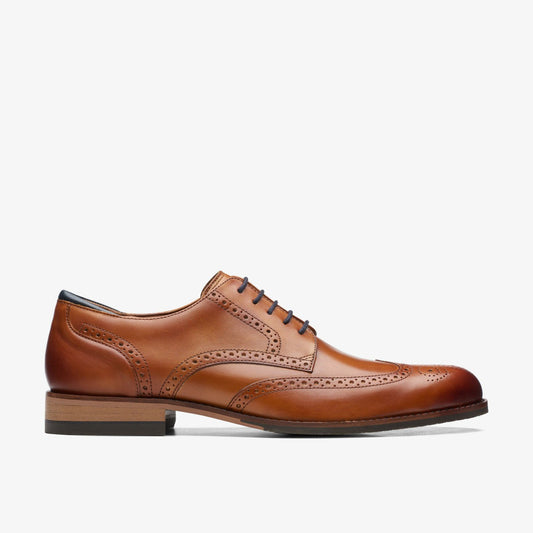 Craft Arlo Limit Brogue Tan Leather - Clarks Men
