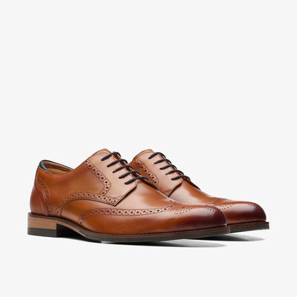 Craft Arlo Limit Brogue Tan Leather - Clarks Men