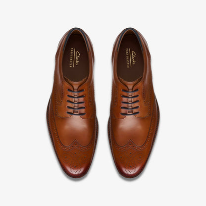 Craft Arlo Limit Brogue Tan Leather - Clarks Men