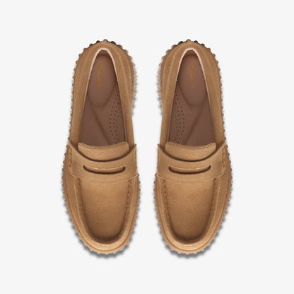 Torhill Penny Loafer Light Tan Suede - Clarks Women