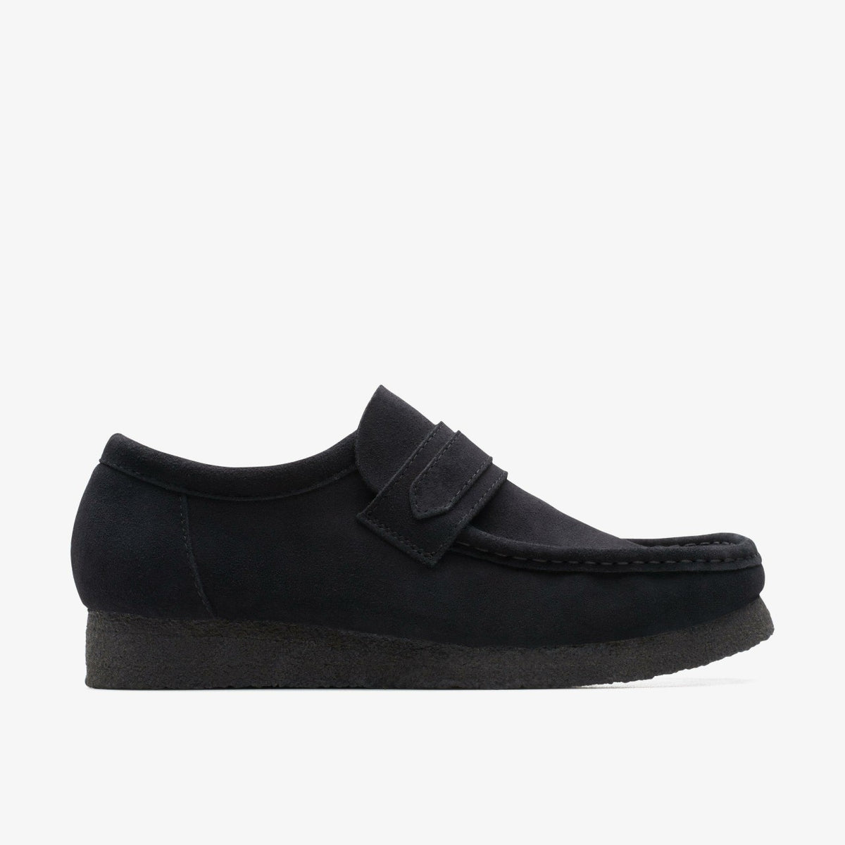 Wallabee Loafer Black Suede - Clarks Men