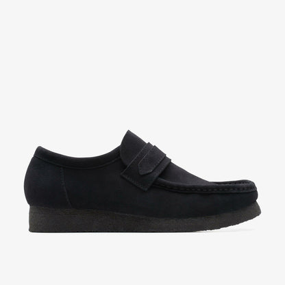 Wallabee Loafer Black Suede - Clarks Men