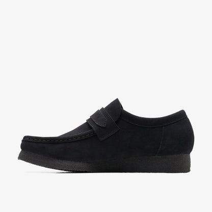 Wallabee Loafer Black Suede - Clarks Men