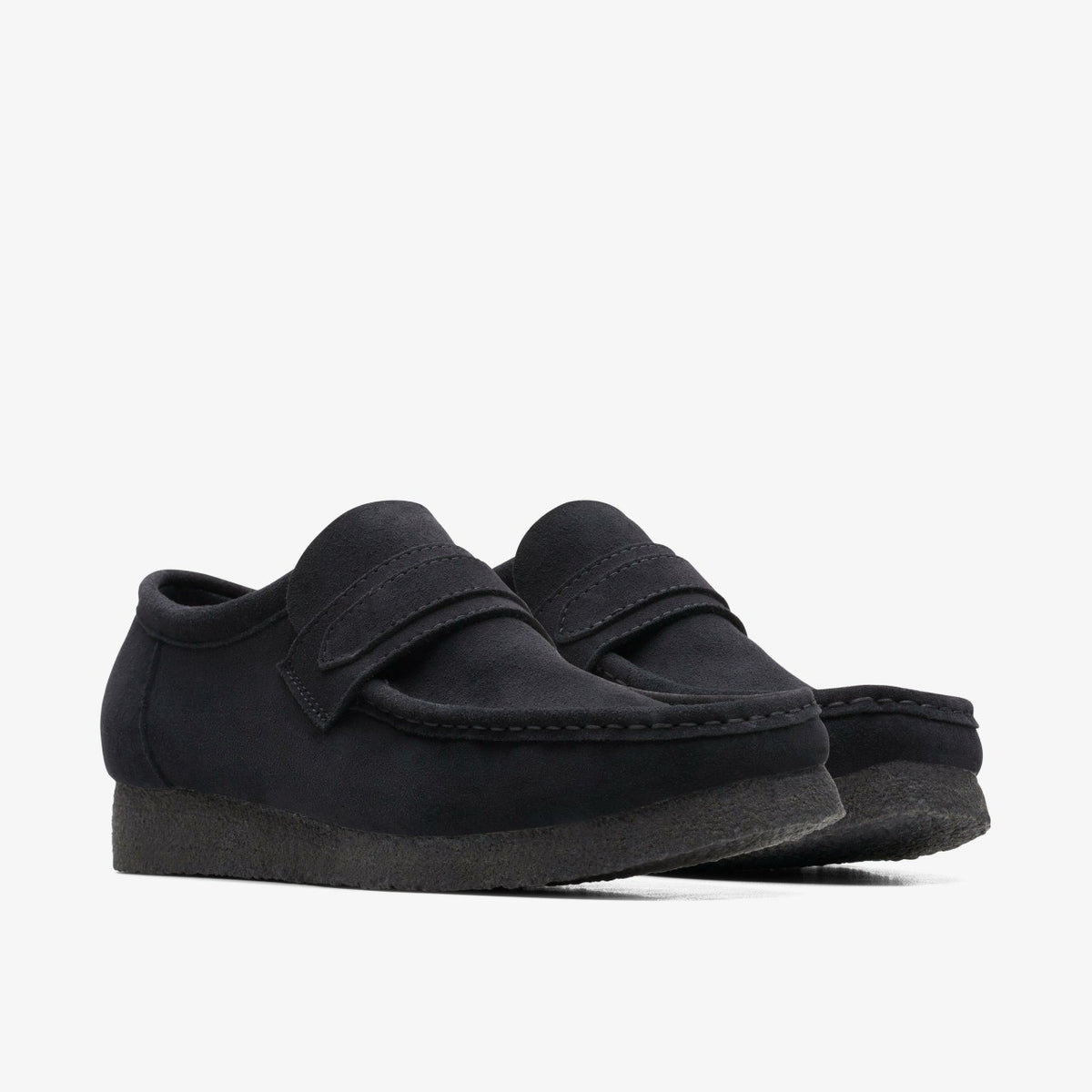 Wallabee Loafer Black Suede - Clarks Men