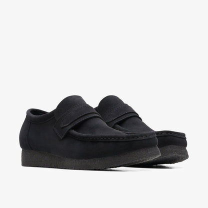 Wallabee Loafer Black Suede - Clarks Men