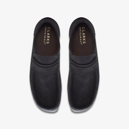 Wallabee Loafer Black Suede - Clarks Men