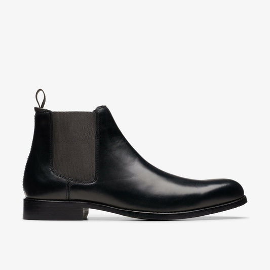 Craft Arlo Top Chelsea Boot Black Leather - Clarks Men