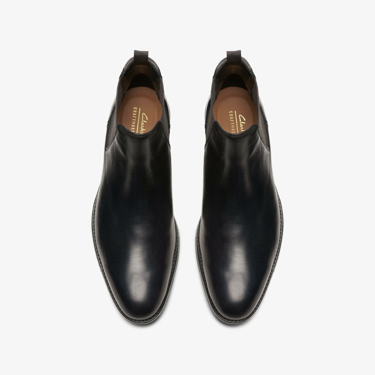 Craft Arlo Top Chelsea Boot Black Leather - Clarks Men