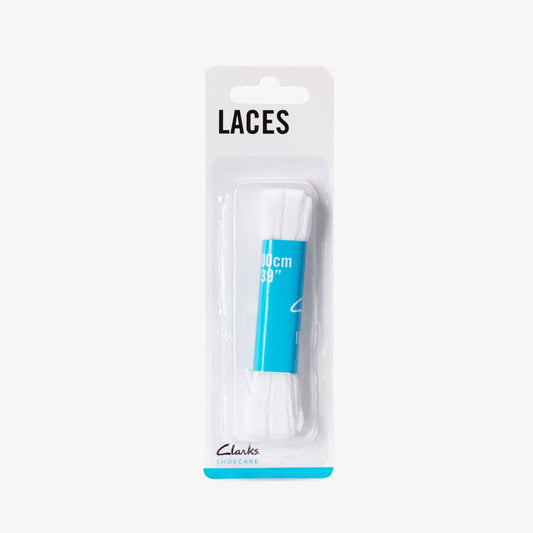 100cm Flat Lace White - Clarks Women|Men