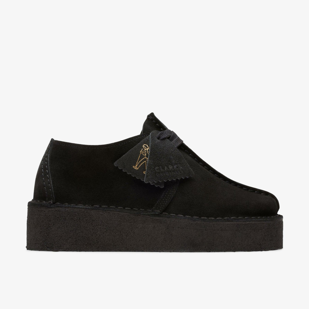 Trek Wedge Black Suede - Clarks Women