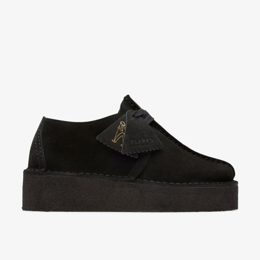Trek Wedge Black Suede - Clarks Women