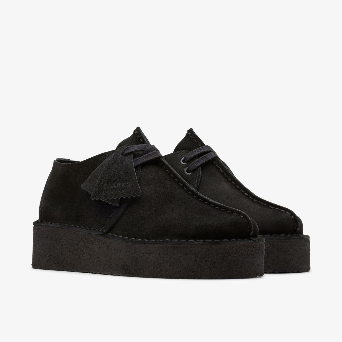 Trek Wedge Black Suede - Clarks Women