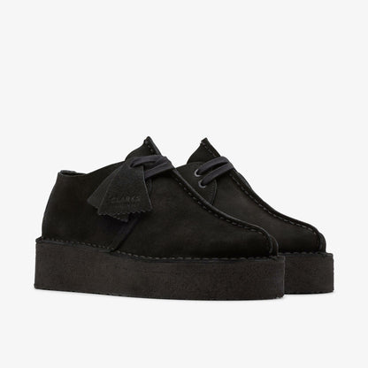 Trek Wedge Black Suede - Clarks Women