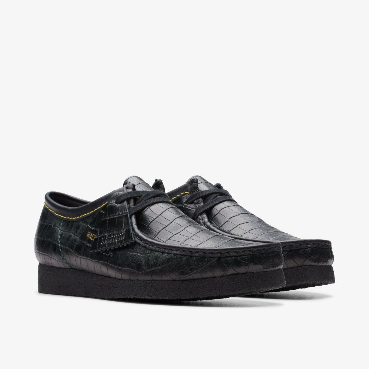 Wallabee Black Crocodile - Clarks Men