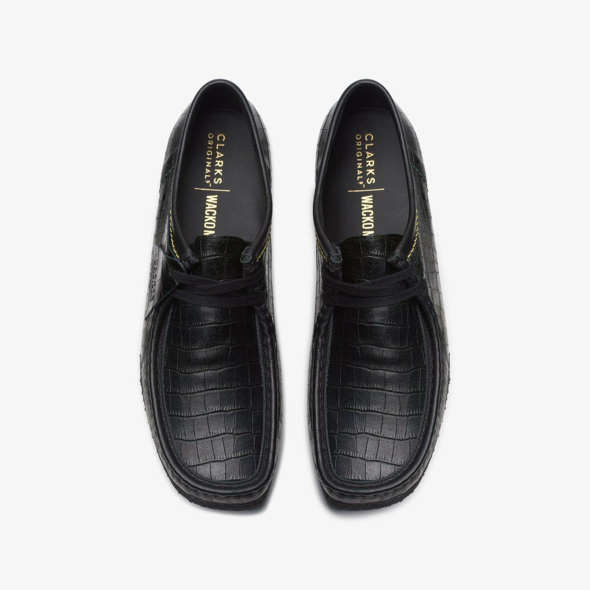 Wallabee Black Crocodile - Clarks Men