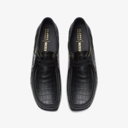 Wallabee Black Crocodile - Clarks Men