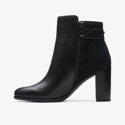Freva 85 Buckle Black Leather - Clarks Women