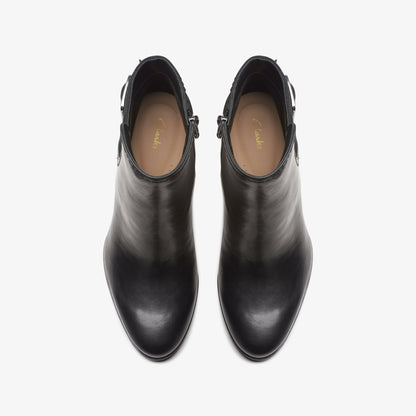 Freva 85 Buckle Black Leather - Clarks Women