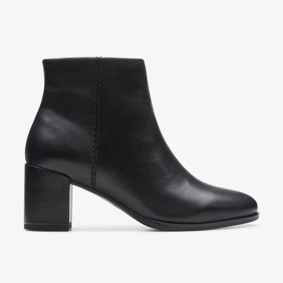 Freva 55 Zip Ankle Boot Black Leather - Clarks Women