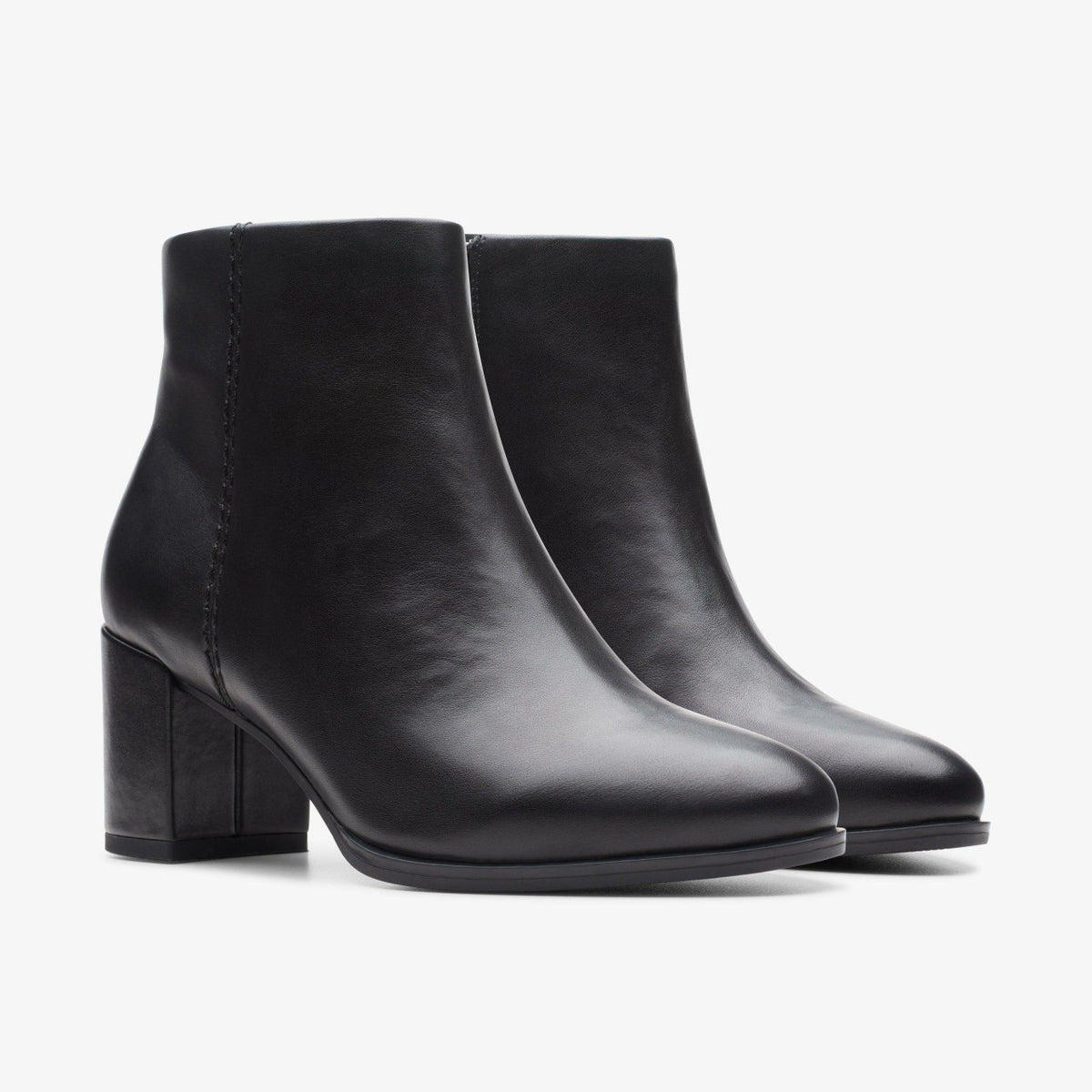 Freva 55 Zip Ankle Boot Black Leather - Clarks Women
