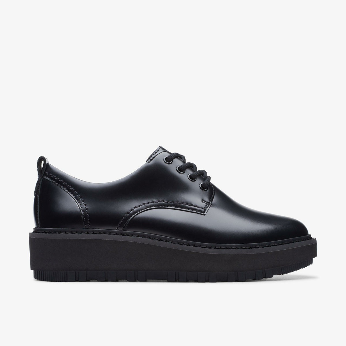 Orianna W Derby Black Leather - Clarks Women