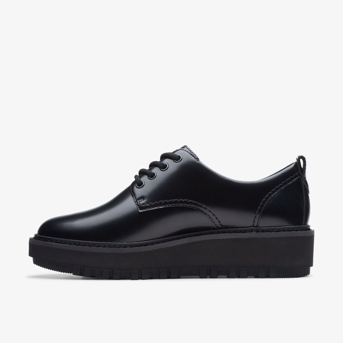 Orianna W Derby Black Leather - Clarks Women