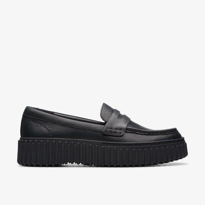 Torhill Penny Loafer Black Leather - Clarks Women