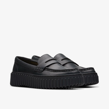 Torhill Penny Loafer Black Leather - Clarks Women
