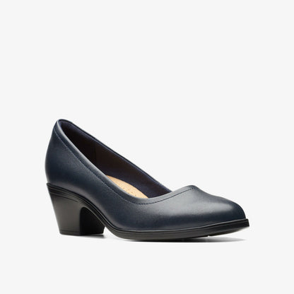 Emily2 Ruby Navy Leather - Clarks Women