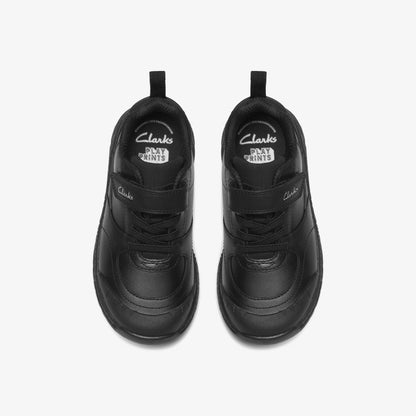 Steggy Stride Kid Black Leather - Clarks Kids