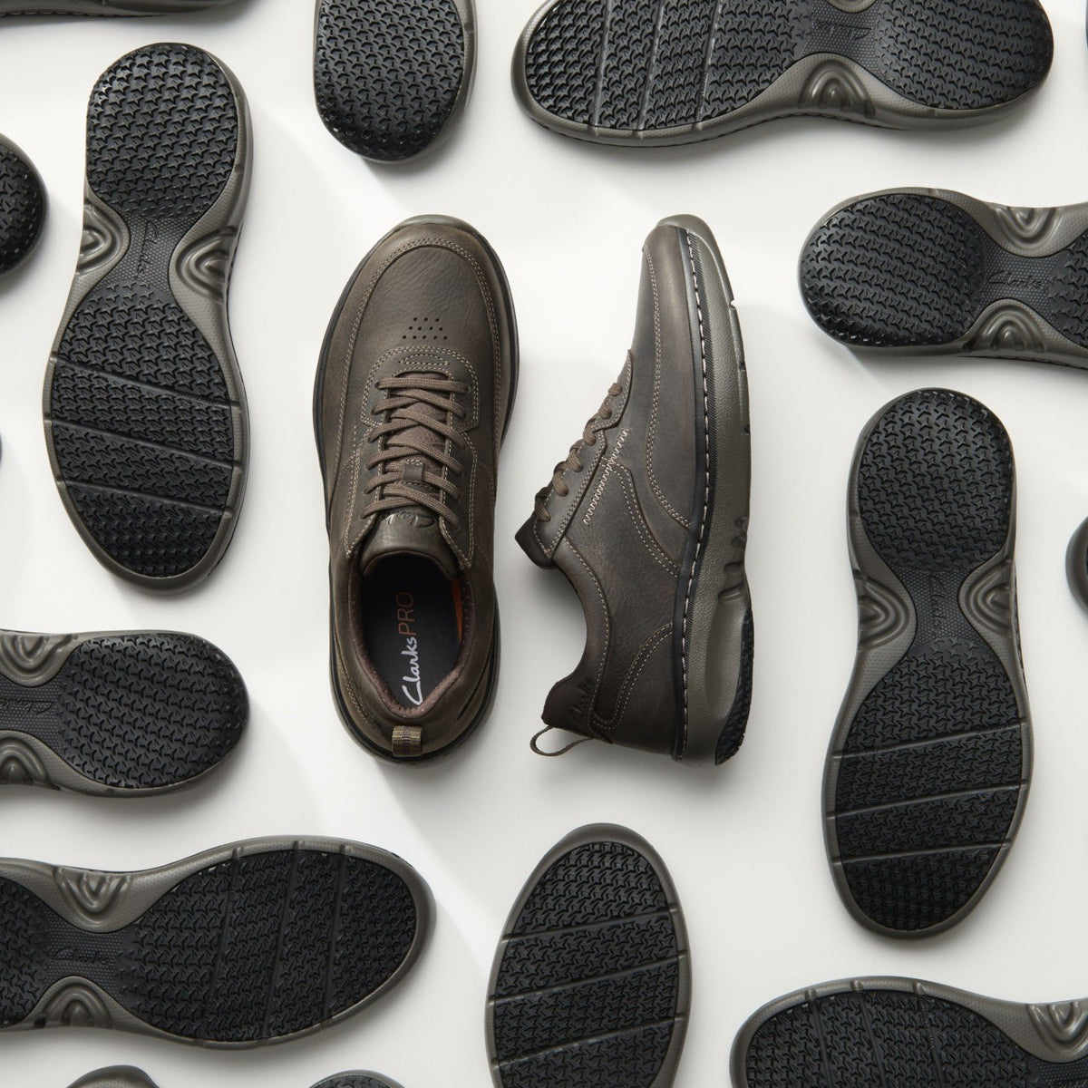 Clarks Pro Lace Dark Brown Tumbled - Clarks Men
