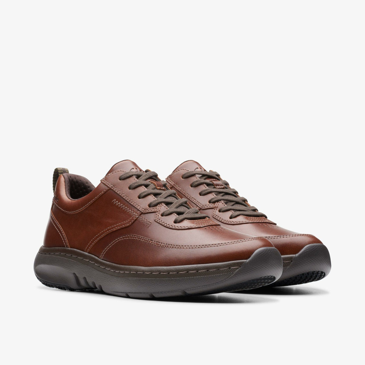 Clarks Pro Lace Dark Tan Leather - Clarks Men