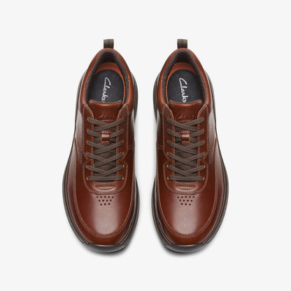Clarks Pro Lace Dark Tan Leather - Clarks Men