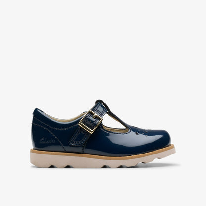 Crown Print Toddler Navy Patent - Clarks Babies|Kids