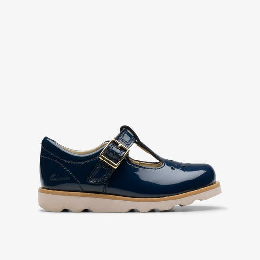 Crown Print Toddler Navy Patent - Clarks Babies|Kids