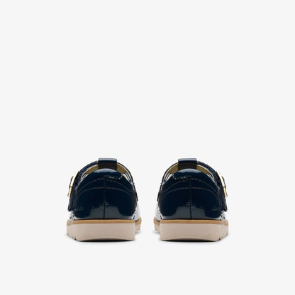 Crown Print Toddler Navy Patent - Clarks Babies|Kids