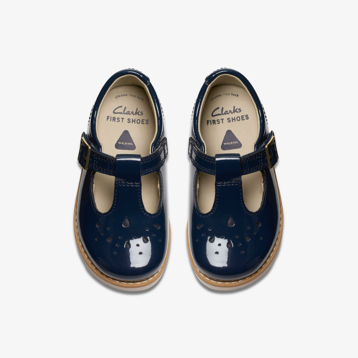 Crown Print Toddler Navy Patent - Clarks Babies|Kids