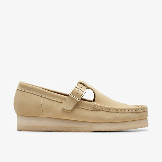 Wallabee T Bar Maple Suede - Clarks Women
