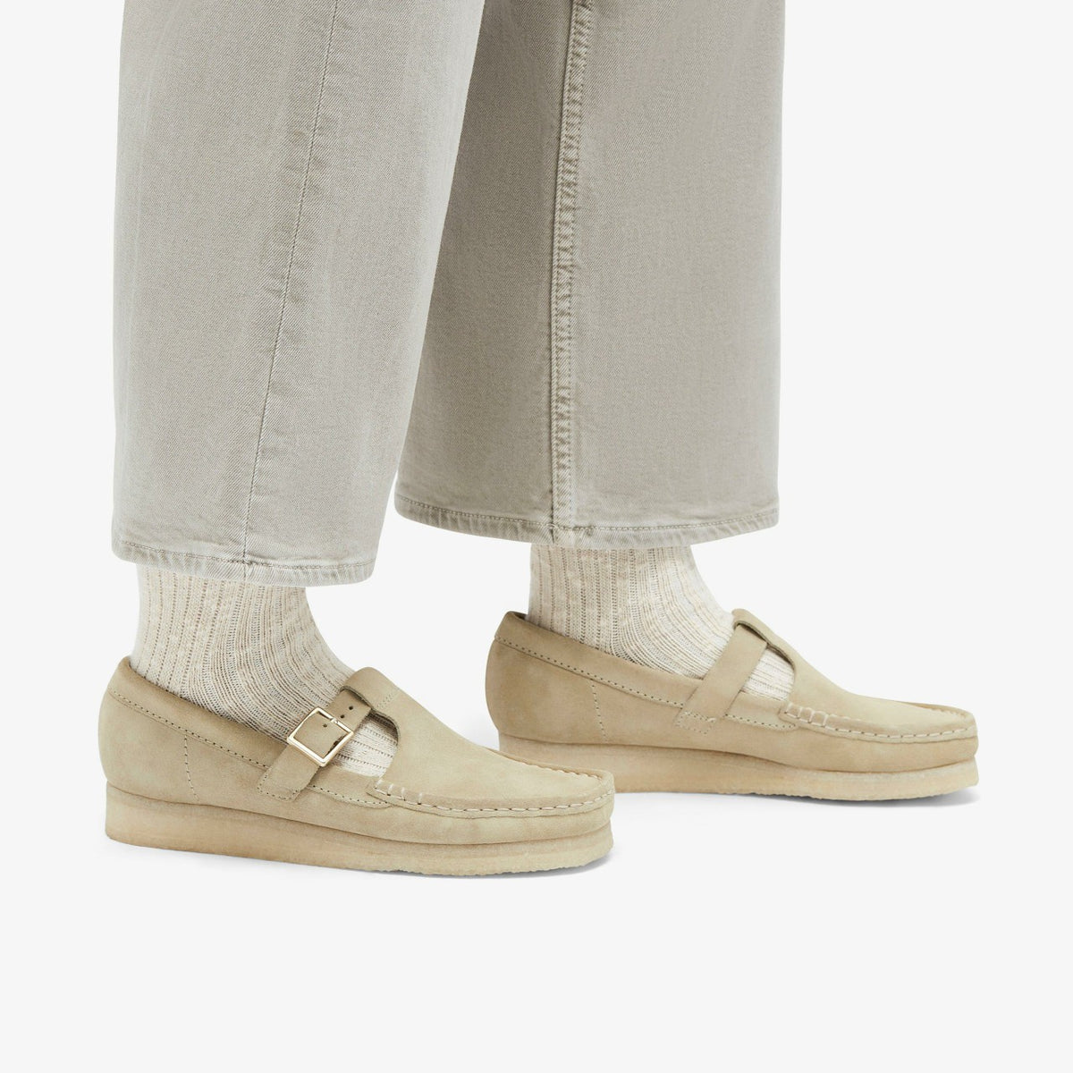Wallabee T Bar Maple Suede - Clarks Women