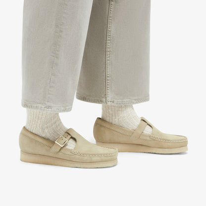 Wallabee T Bar Maple Suede - Clarks Women