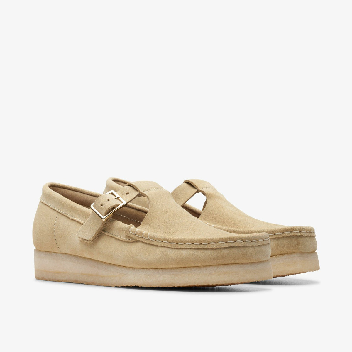 Wallabee T Bar Maple Suede - Clarks Women